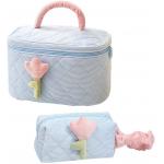 Soft Corduroy Makeup Bag Set Makeup Bag Organizer Bag  Large Shock-proof Cute Makeup bag Suitable for la for sale