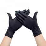 MSDS TDS Black Powder Free Nitrile Gloves For Examination Fingertip Textured for sale