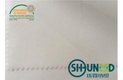 China Double Dot White Interlining Fabric Shringkage Resistant For Woven's Casual Shirt supplier