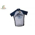 Digital Personalized Printed Cycling Jerseys White Body Black Raglan Sleeves for sale