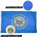 State of South Dakota Flag 3x5 ft Outdoor Heavy duty Dupont Nylon US Flags Strong Canvas Heading and  Brass Grommets for sale