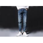 Woven Tapered Mens Denim Jacket And Jeans Mid Wash Man Pants 100% Cotton for sale