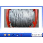 Steel Pilot Wire Pulling Rope , 18 Strands 6 Squares Braided Steel Wire Rope for sale