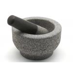 Pitted Surface Heavy Granite Stone Mortar And Pestle Set Molcajete Guacamole Bowl Grinder for sale