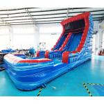 TUV Kids Outdoor Inflatable Water Slides Quadruple Stitching for sale