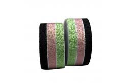 China 40mm Gold Metallic Elastic Glitter Yarn Wide Gold Elastic High Tenacity supplier