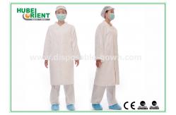 China Tyvek Disposable Lab Coats With Korean Collar And Zip supplier