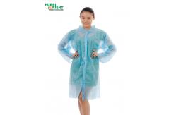 China OEM Fluid Repellent PP SMS MP Tyvek Disposable Visitor Coats supplier