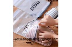 China Transparent PE Drawstring Plastic Bags For Garment Storage supplier