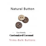 Customized Eco - Friendly Coconut Bulk Buttons 2 / 4 Holes Nature for sale