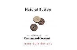 China Customized Eco - Friendly Coconut Bulk Buttons 2 / 4 Holes Nature supplier