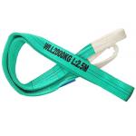 2T Polyester Flat Webbing Sling Green Color For Railway Construction for sale