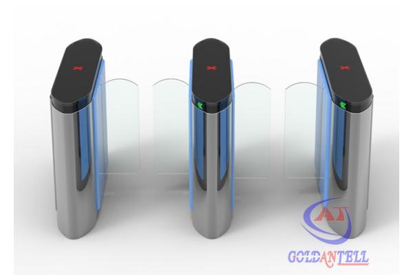 bi-directional channel electrical safe library entrance turnstile with barcode rfid interface