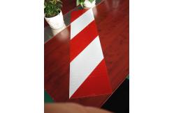 China Red And White Chevron Right / Left Vehicle Reflective Tape Weather Resistant supplier
