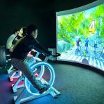1280x800 AR Interactive Wall System Exercise Bike With Interactive Games for sale