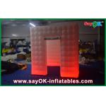 Inflatable Photo Booth Enclosure LED Lighting Air Inflatable , Large Inflatables Event Red / Green for sale