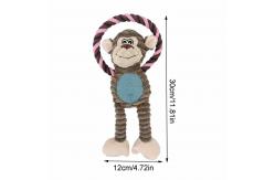 China Monkey Shape Indestructible Plush Dog Toys Soft Dog Toys For Heavy Chewers supplier