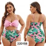 One Piece Large Size Ladies Swimwear Pink Hot Swimsuits For Plus Size Summer for sale
