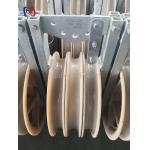 60KN Aluminum Nylon Sheaves Pulleys Three Sheave Transmission Stringing Blocks
