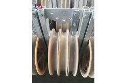 China 60KN Aluminum Nylon Sheaves Pulleys Three Sheave Transmission Stringing Blocks supplier