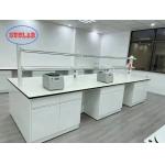 White Phenolic Resin Worktop Laboratory Casework With Steel Frame Reagent Shelves for sale