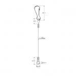 Loop And Eye Stainless Steel Cable Lanyards With 28mm Button YW86533 for sale