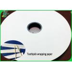 Biodegradable 28gsm White Color Toothpick Wrapping Kraft Paper Roll 32mm Width for sale