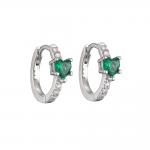 925 Silver Crystal Hoop Earrings for sale