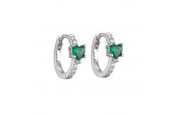 China 925 Silver Crystal Hoop Earrings supplier