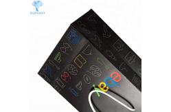 China Offset Printing Black Paper Gift Bags With Handles Eco Friendly supplier