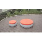 Waterproof Outdoor Rattan Sofa , Round Wicker Chair And Ottoman Set for sale