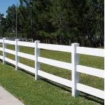 Free Sample 1.2m Height White 3 Rails Heavy Duty Vinyl Fence Horse PVC Farm Fence for sale