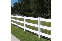 China Cattle 3 Rails White Portable Horse Farm Outside PVC Farm Fence supplier