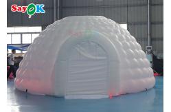 China Pure White LED Inflatable Igloo Tent Round Dome For Disco Party Events supplier