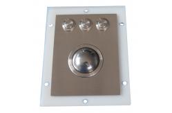 China Industrial Stainless Steel Optical Trackball Module With 3 Sealed Waterproof Mouse Buttons supplier