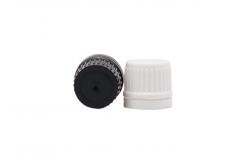 China Ribbed Plastic Tamper Evident Cap 18mm With Insert For Essential Oil Bottle supplier
