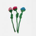 Tie Dye Valentines Day Plush Toys Colorful Roseflower 28 Cm for sale