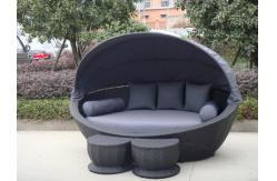 China Cane Garden Daybed With Tea/ Coffee Table , Wicker Oval Daybed supplier