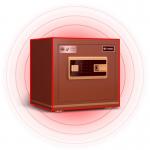 Coffee Solid Steel Office Safe Box Dual Alarm Fingerprint Safe Box Small Safe