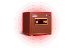 China Coffee Solid Steel Office Safe Box Dual Alarm Fingerprint Safe Box Small Safe supplier