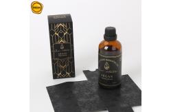 China Custom Skincare Packaging Box Serum Box Black Paper Printing Paper Box supplier