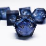 Red Flow Sand Liquid Resin Dice Set RPG DND COC Running Group