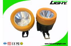 China 10000lux Rechargeable Led Mining Cap Lamp 3.8Ah Battery Capacity With USB Charger supplier