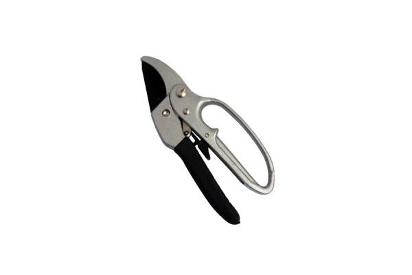 Aluminium Ratchet Pruning Shears Soft Grip Plastic Handle for Precise Garden Trimming