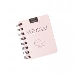 Portable Mini Spiral Bound Notebook / Ring Bound Notebook Pink Color For Girl for sale
