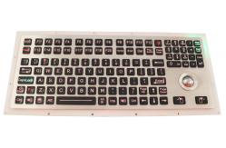China Backlit Industrial Ruggedized Keyboard IP67 116 Keys With Numeric Keypad supplier