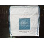 Customized White Plastic Drawstring Backpack Apple Store Shopping Bag for sale