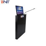 Matte Black Motorized Monitor Lift With Theft Prevention Function