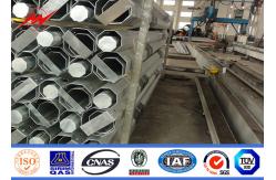 China 11m 3.8mm 2 Section FRP Galvanized Steel Pole Electric Transmission Column supplier