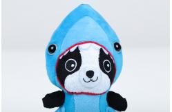 China Blue Shark Hat Plush Dog Toys , Lovely Design Plush Dog Stuffed Animal supplier